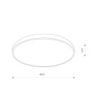 LED Plafonds - Nowodvorski AGNES ROUND LED Ceiling Plafond Max power 32W LED IP44 Black 8205 - product 6