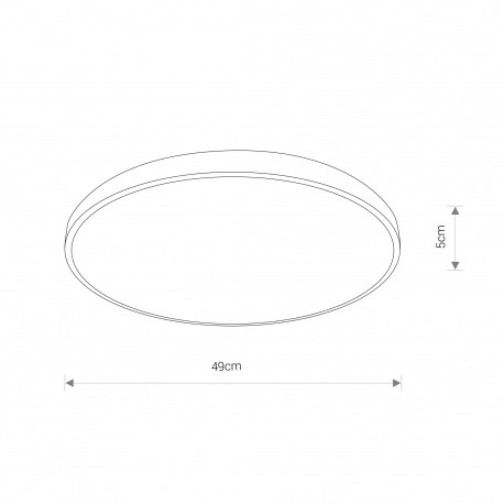 Nowodvorski AGNES ROUND LED Sufitowa Plafon Max moc 32W LED IP44 Czarny 8205