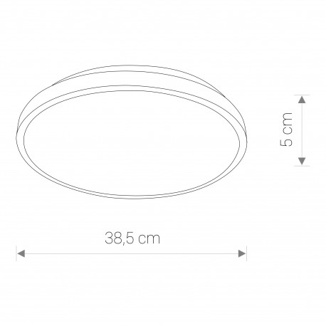 Nowodvorski AGNES ROUND LED Sufitowa Plafon Max moc 22W LED IP44 Czarny 8204