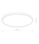 LED Plafonds - Nowodvorski AGNES ROUND LED Ceiling Plafond Max power 64W LED IP44 Black 8185 - product 6