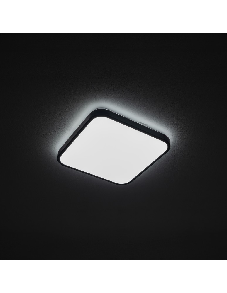 LED Plafonds - Nowodvorski AGNES SQUARE LED Ceiling Plafond Max power 16W LED IP44 Black 8138 - product kolory-swiatla.pl 2