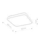 LED Plafonds - Nowodvorski AGNES SQUARE LED Ceiling Plafond Max power 16W LED IP44 White 8135 - product 6