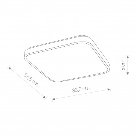 Nowodvorski AGNES SQUARE LED Sufitowa Plafon Max moc 16W LED IP44 Biały 8135