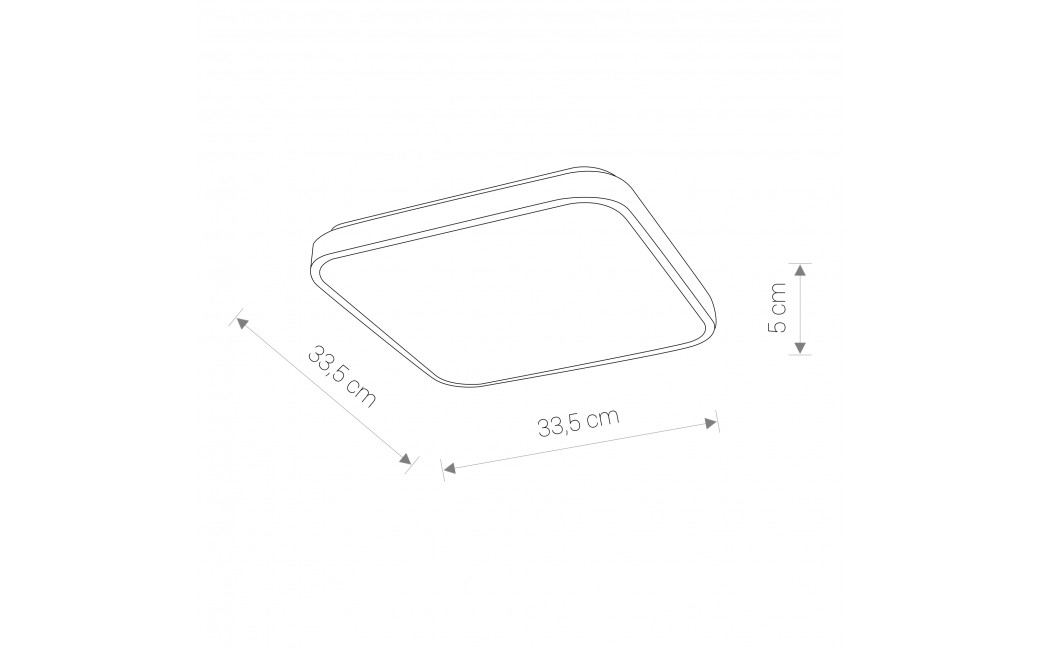 Nowodvorski AGNES SQUARE LED Sufitowa Plafon Max moc 16W LED IP44 Biały 8135