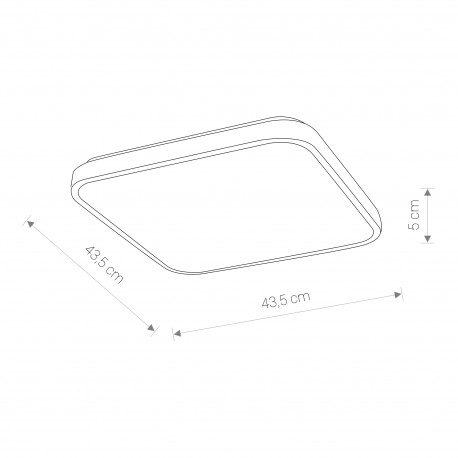 Nowodvorski AGNES SQUARE LED Sufitowa Plafon Max moc 32W LED IP44 Biały 8113