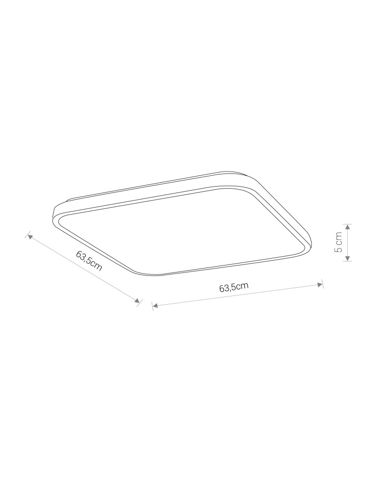 LED Plafonds - Nowodvorski AGNES SQUARE LED Ceiling Plafond Max power 64W LED IP44 White 8114 - product kolory-swiatla.pl 6