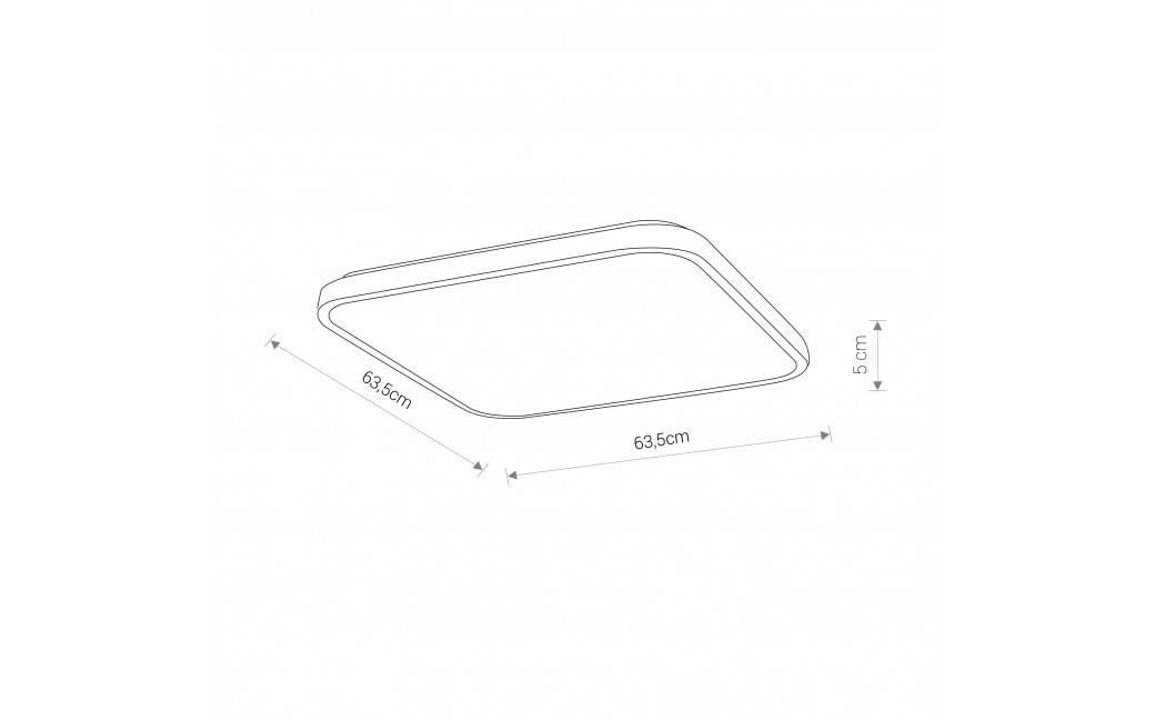 Nowodvorski AGNES SQUARE LED 64W Sufitowa Plafon Max moc 64W LED IP44 Biały 8133