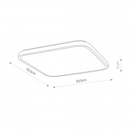 Nowodvorski AGNES SQUARE LED 64W Sufitowa Plafon Max moc 64W LED IP44 Czarny 8136
