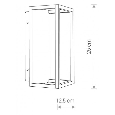 Nowodvorski SYMMETRY LED Zewnętrzna Ścienna Natynkowa Max moc 7W LED IP54 Grafitowy 8176