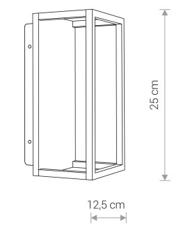 Nowodvorski SYMMETRY LED Zewnętrzna Ścienna Natynkowa Max moc 7W LED IP54 Grafitowy 8176 - produkt 2