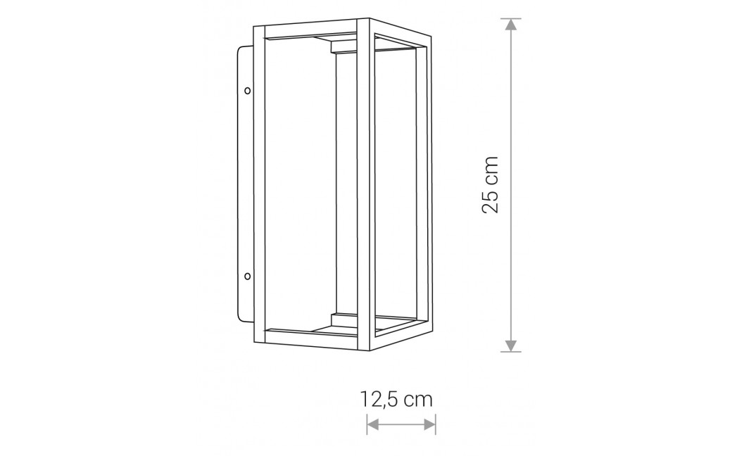 Nowodvorski SYMMETRY LED Zewnętrzna Ścienna Natynkowa Max moc 7W LED IP54 Grafitowy 8176