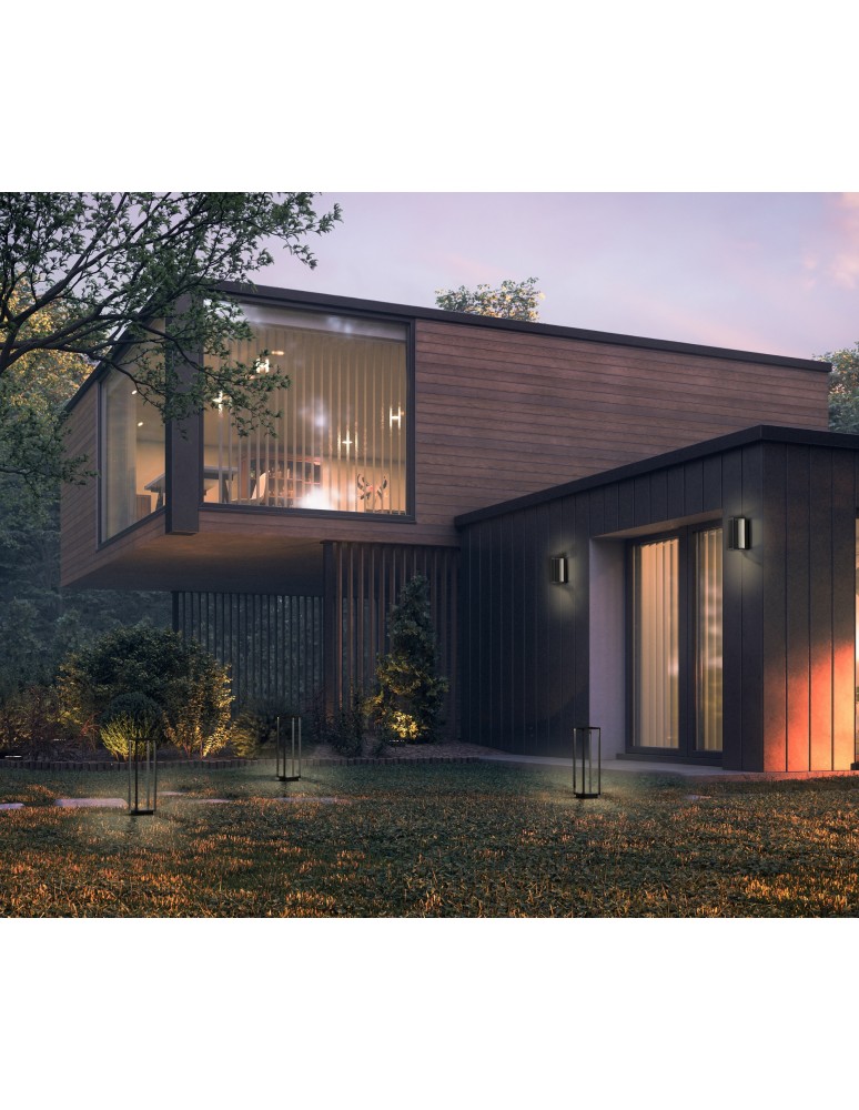 Outdoor wall lamps - Nowodvorski SYMMETRY LED Outdoor Wall Mounted Max wattage 7W LED IP54 Graphite 8176 - product kolory-swiatla.pl 4