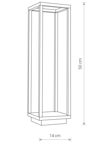 Nowodvorski SYMMETRY LED Zewnętrzna Słupek Max moc 7W LED IP54 Grafitowy 8180 - produkt 2