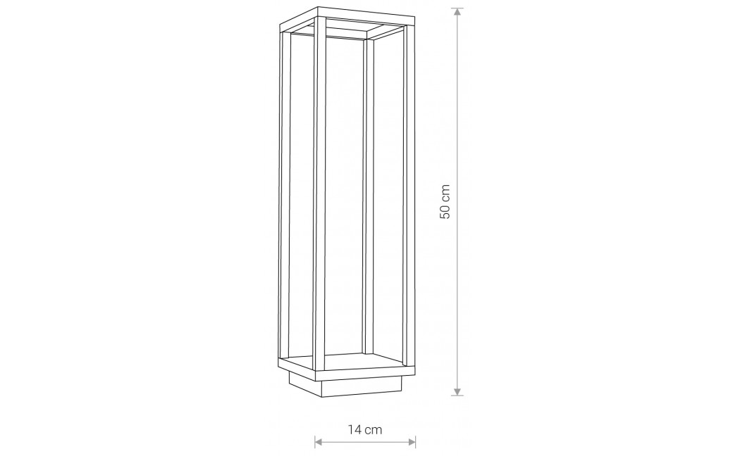 Nowodvorski SYMMETRY LED Zewnętrzna Słupek Max moc 7W LED IP54 Grafitowy 8180