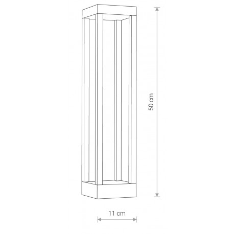 Nowodvorski STRUCTURE LED Zewnętrzna Słupek Max moc 13W LED IP54 Czarny 8145