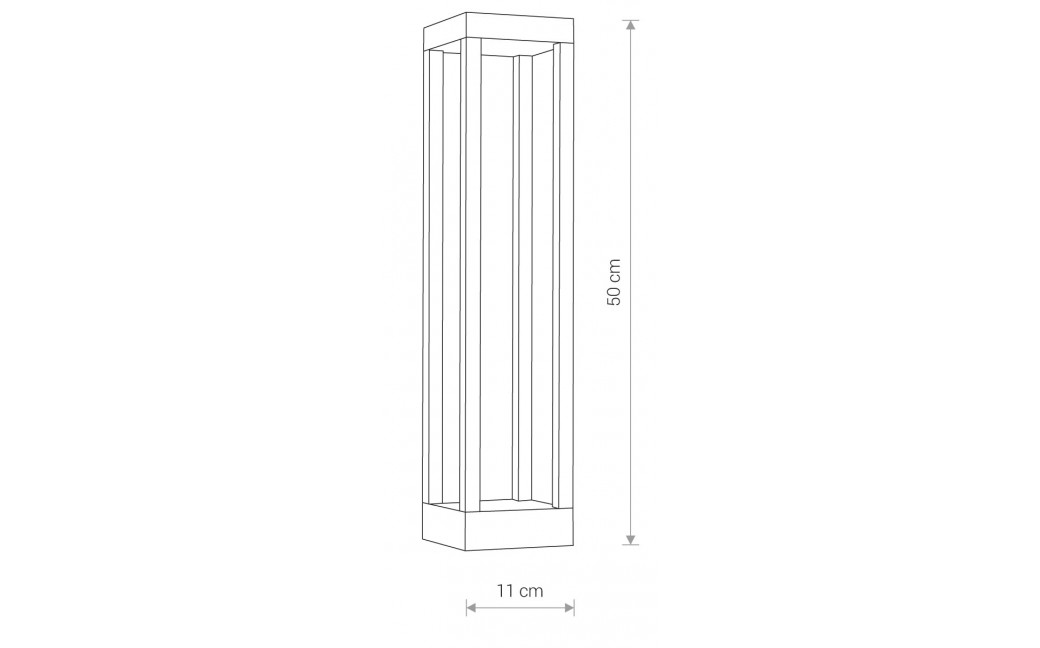 Nowodvorski STRUCTURE LED Zewnętrzna Słupek Max moc 13W LED IP54 Czarny 8145