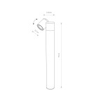 Standing garden lamps - Nowodvorski TUBINGS Outdoor Pole Max wattage 35W GU10 IP54 Black 8158 - product 3