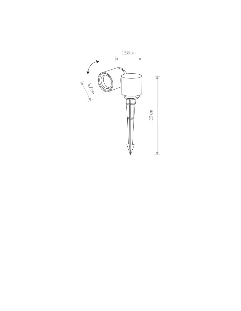 Garden lamps driven into the ground (with wedge) - Nowodvorski TUBINGS M Outdoor Ground Lights Max wattage 35W GU10 IP54 Black 8161 - product kolory-swiatla.pl 2