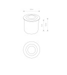 LED overhead lights - Nowodvorski CIRCLET LED Outdoor Wall Mounted Max wattage 3W LED IP65 Black 8163 - product 3