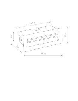 Nowodvorski BAY LED Zewnętrzna Ścienna Wbudowana Max moc 5W LED IP65 Czarny 8165 - produkt 2
