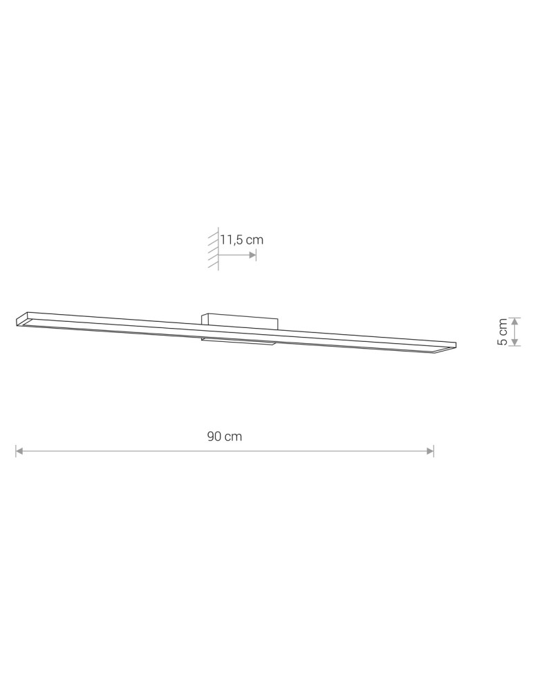Bathroom wall lamps - Nowodvorski LATH LED Wall lamp Max moc 16W LED IP44 Chrome 8175 - product kolory-swiatla.pl 3