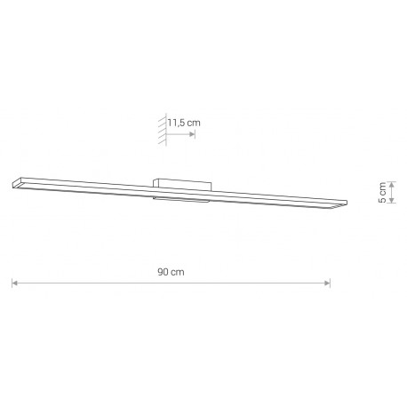 Nowodvorski LATH LED Ścienna Kinkiet Max moc 16W LED IP44 Chrom 8175