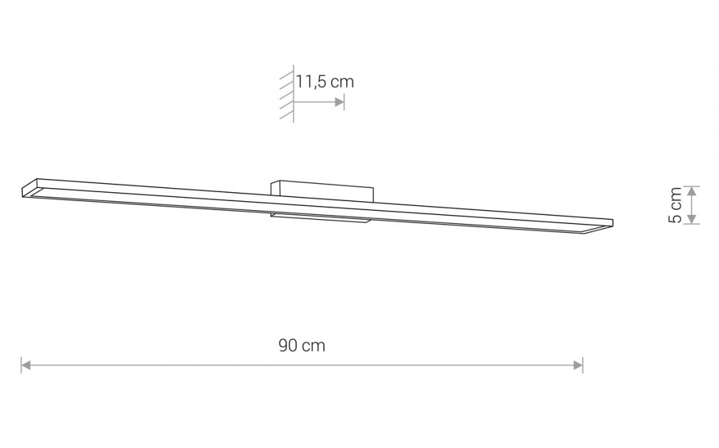 Nowodvorski LATH LED Ścienna Kinkiet Max moc 16W LED IP44 Chrom 8175