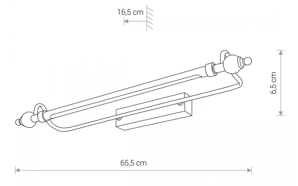 Nowodvorski REMBRANT LED M Ścienna Kinkiet obrazowe Max moc 9W LED Antyczny mosiądz 8166