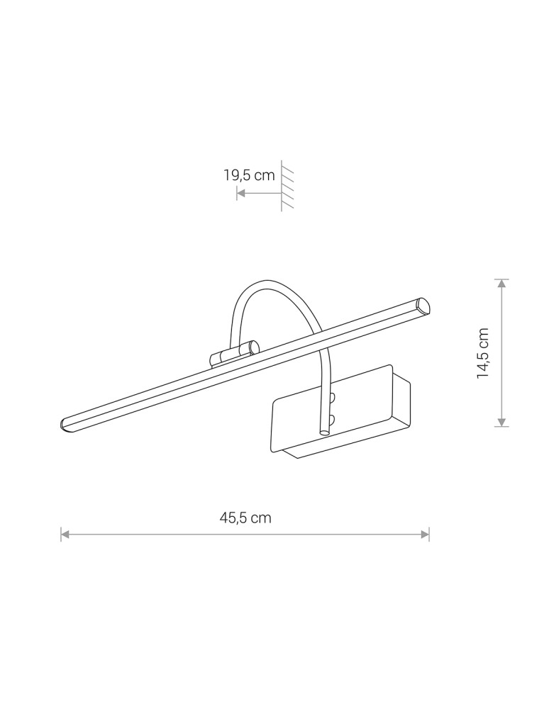 Wall lamps over a painting - Nowodvorski GIOTTO LED S Wall Wall lamp picture max power 9W LED Antique brass 8168 - product kolory-swiatla.pl 5