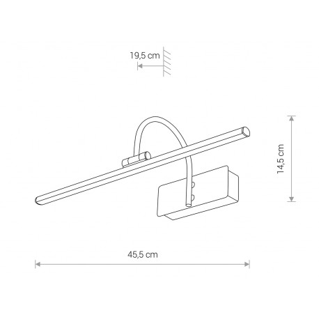 Nowodvorski GIOTTO LED S Ścienna Kinkiet obrazowe Max moc 9W LED Antyczny mosiądz 8168