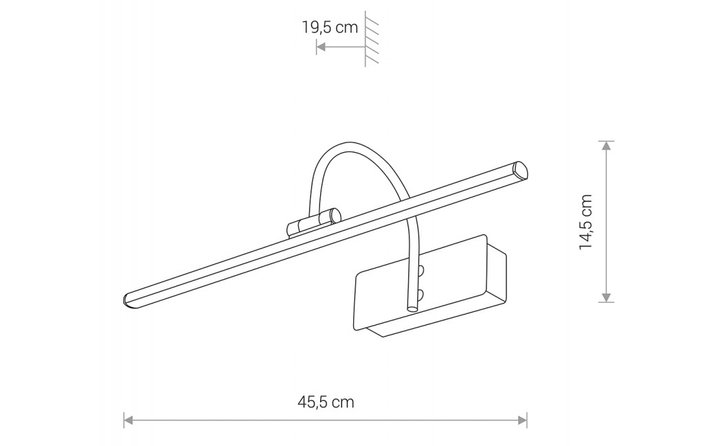 Nowodvorski GIOTTO LED S Ścienna Kinkiet obrazowe Max moc 9W LED Antyczny mosiądz 8168