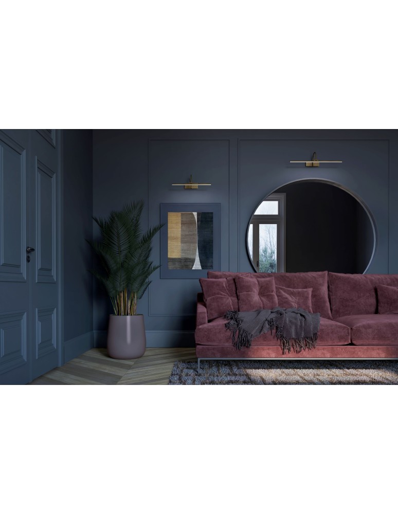 Wall lamps over a painting - Nowodvorski GIOTTO LED S Wall Wall lamp picture max power 9W LED Antique brass 8168 - product kolory-swiatla.pl 6