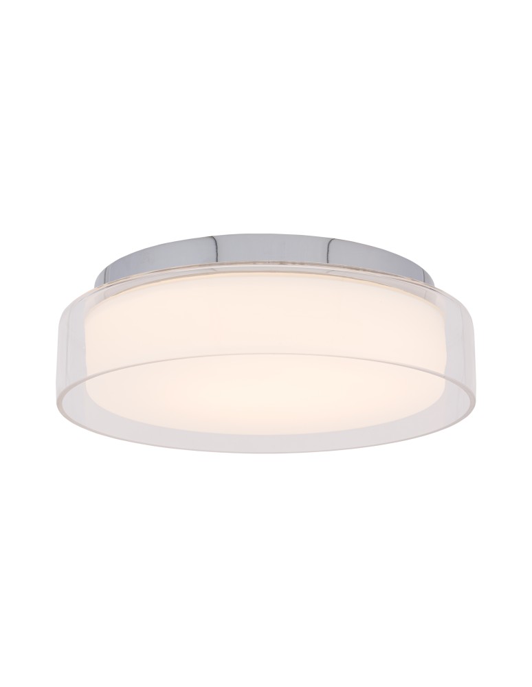 Hermetic plafonds - Nowodvorski PAN LED S Ceiling Plafond Max power 12W LED IP44 Chrome 8173 - product kolory-swiatla.pl 1