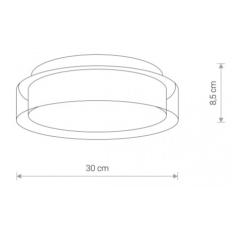 Nowodvorski PAN LED S Sufitowa Plafon Max moc 12W LED IP44 Chrom 8173