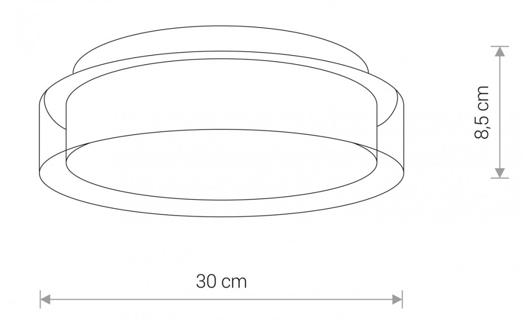 Nowodvorski PAN LED S Sufitowa Plafon Max moc 12W LED IP44 Chrom 8173