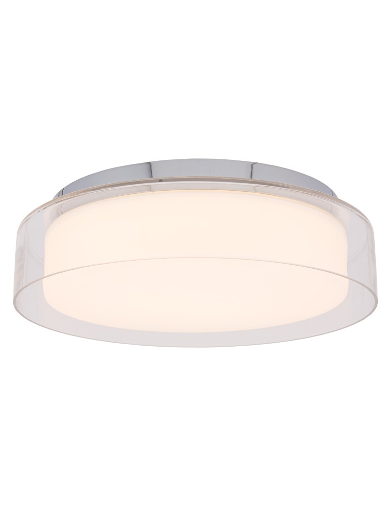 Hermetic plafonds - Nowodvorski PAN LED M Ceiling Plafond Max power 17W LED IP44 Chrome 8174 - product kolory-swiatla.pl 1