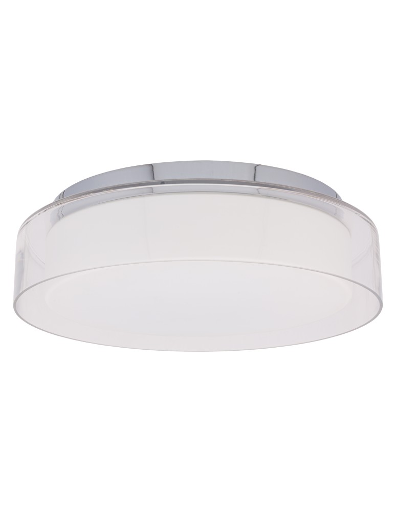 Hermetic plafonds - Nowodvorski PAN LED M Ceiling Plafond Max power 17W LED IP44 Chrome 8174 - product kolory-swiatla.pl 2
