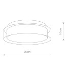 Hermetic plafonds - Nowodvorski PAN LED M Ceiling Plafond Max power 17W LED IP44 Chrome 8174 - product 3