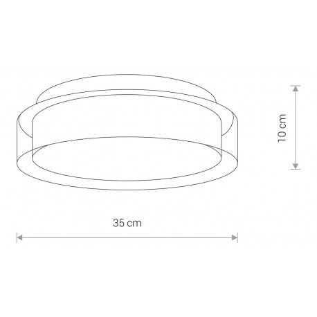 Nowodvorski PAN LED M Sufitowa Plafon Max moc 17W LED IP44 Chrom 8174