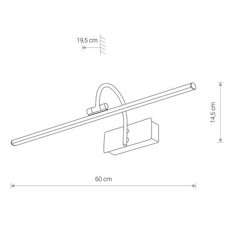 Nowodvorski GIOTTO LED M Ścienna Kinkiet obrazowe Max moc 13W LED Antyczny mosiądz 8170