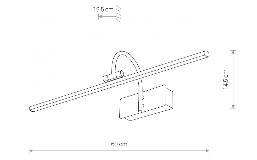 Nowodvorski GIOTTO LED M Ścienna Kinkiet obrazowe Max moc 13W LED Antyczny mosiądz 8170