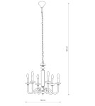 Chandelier chandeliers - Nowodvorski HAMPTON Ceiling Max power chandelier 6x40W E14 Chrome 8154 - product 5