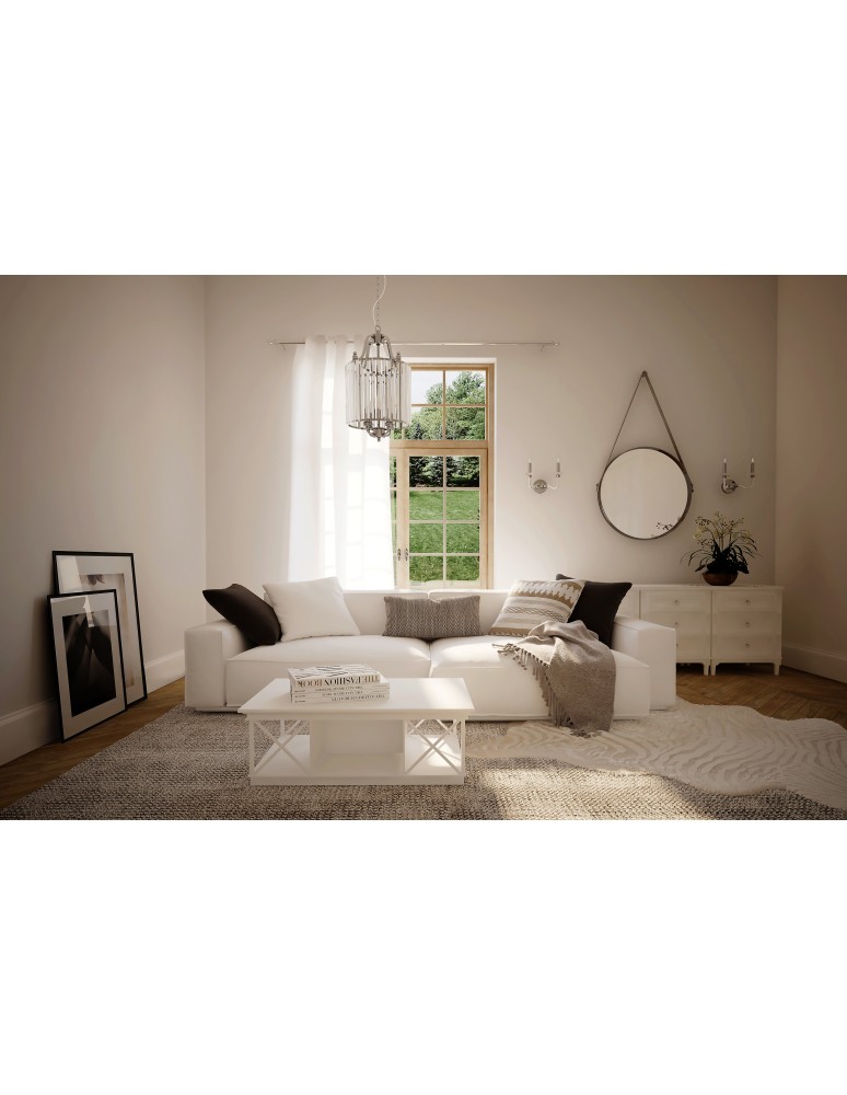 Chandelier wall lamps - Nowodvorski HAMPTON Wall Mounted Max power 2x40W E14 Chrome 8155 - product kolory-swiatla.pl 5