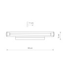 Wall lamps - Nowodvorski ION LED M Wall Wall lamp Max power 12W LED Chrome 8171 - product 3