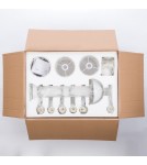 Chandelier with lampshade - Nowodvorski NEWPORT Ceiling Max power chandelier 6x40W E14 White 8156 - product 2