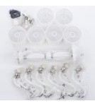 Chandelier with lampshade - Nowodvorski NEWPORT Ceiling Max power chandelier 6x40W E14 White 8156 - product 3