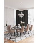Chandelier with lampshade - Nowodvorski NEWPORT Ceiling Max power chandelier 6x40W E14 White 8156 - product 7