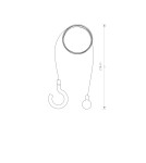 Portable garden lamps - Nowodvorski HANGING SET FOR PICNIC LED Light sources and accessories Accessories Graphite 8106 - product 3