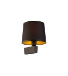 Wall lamps with lampshade - Nowodvorski CHILLIN Wall lamp with switch Max wattage 40W Black-gold 8197 - product 2