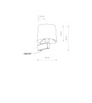 Wall lamps with lampshade - Nowodvorski CHILLIN Wall lamp with switch Max wattage 40W E27 Green-gold 8198 - product 4